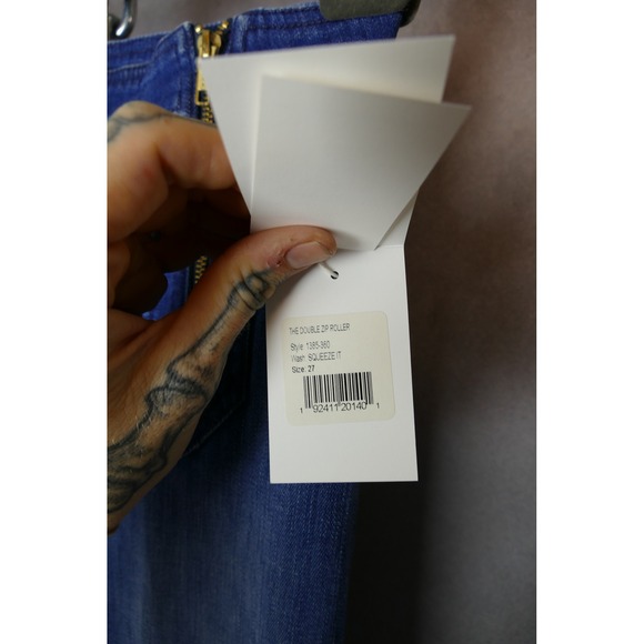 Mother RARE The Double Zip Pocket Flare Leg Jeans Womens‎ Size 28 Blue Denim - Picture 10 of 14